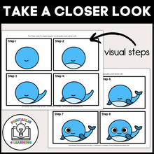 Load image into Gallery viewer, Whale Cut and Paste Craft with Visual Directions
