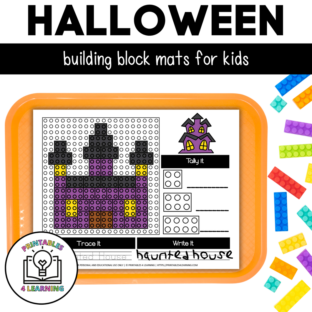 Halloween Building Brick Mats