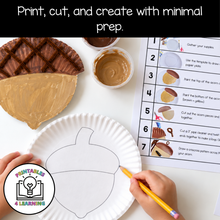 Load image into Gallery viewer, Acorn Paper Plate Craft with Visual Instructions
