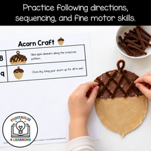 Load image into Gallery viewer, Acorn Paper Plate Craft with Visual Instructions
