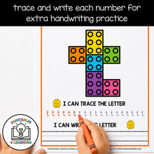 Load image into Gallery viewer, ABC Building Bricks Worksheets &amp; Flash Cards
