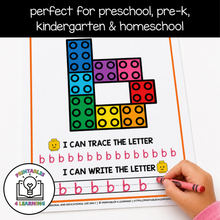 Load image into Gallery viewer, ABC Building Bricks Worksheets &amp; Flash Cards
