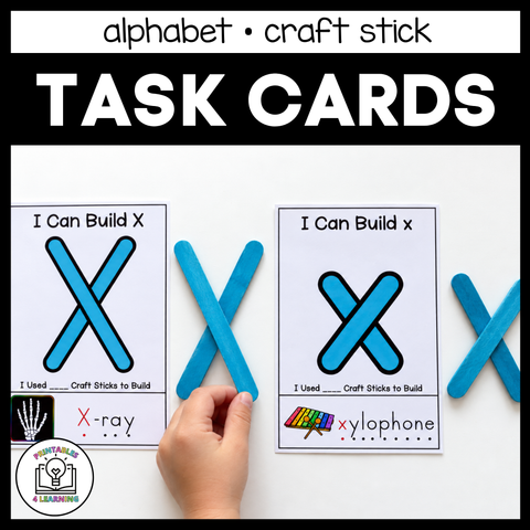 Alphabet Craft Stick Task Cards