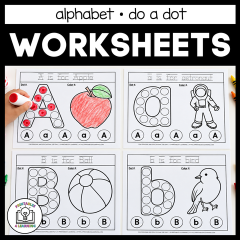 Alphabet Letters A to Z Dot Marker Printables