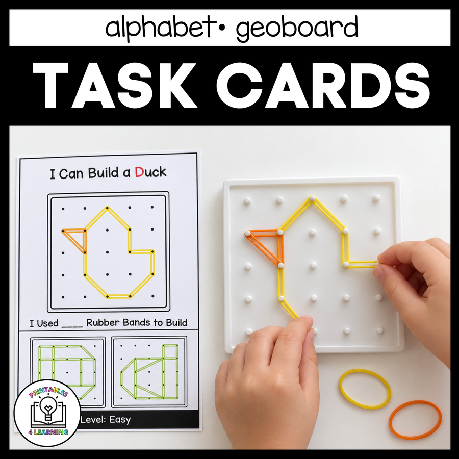 Alphabet Geoboard Task Cards