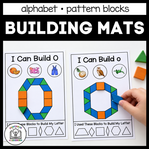 Alphabet Pattern Block Worksheets