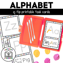 Load image into Gallery viewer, Fine Motor Task Cards: ABC Q-Tip Pack
