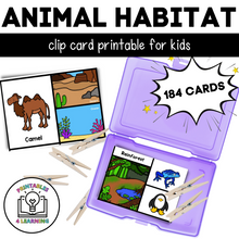 Load image into Gallery viewer, Animal Habitat Clip Cards
