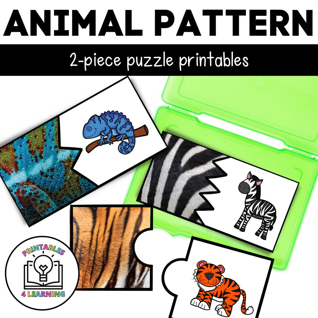 Zoo Animal Pattern Puzzles