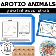 Load image into Gallery viewer, Arctic Animal Geoboards | Task Cards and Full Mat Geoboard Activities
