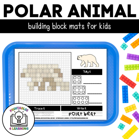 Polar Animal Building Brick Mats