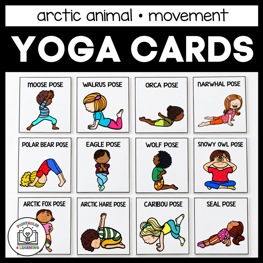 Yoga Cards for Kids: Arctic Animal Poses