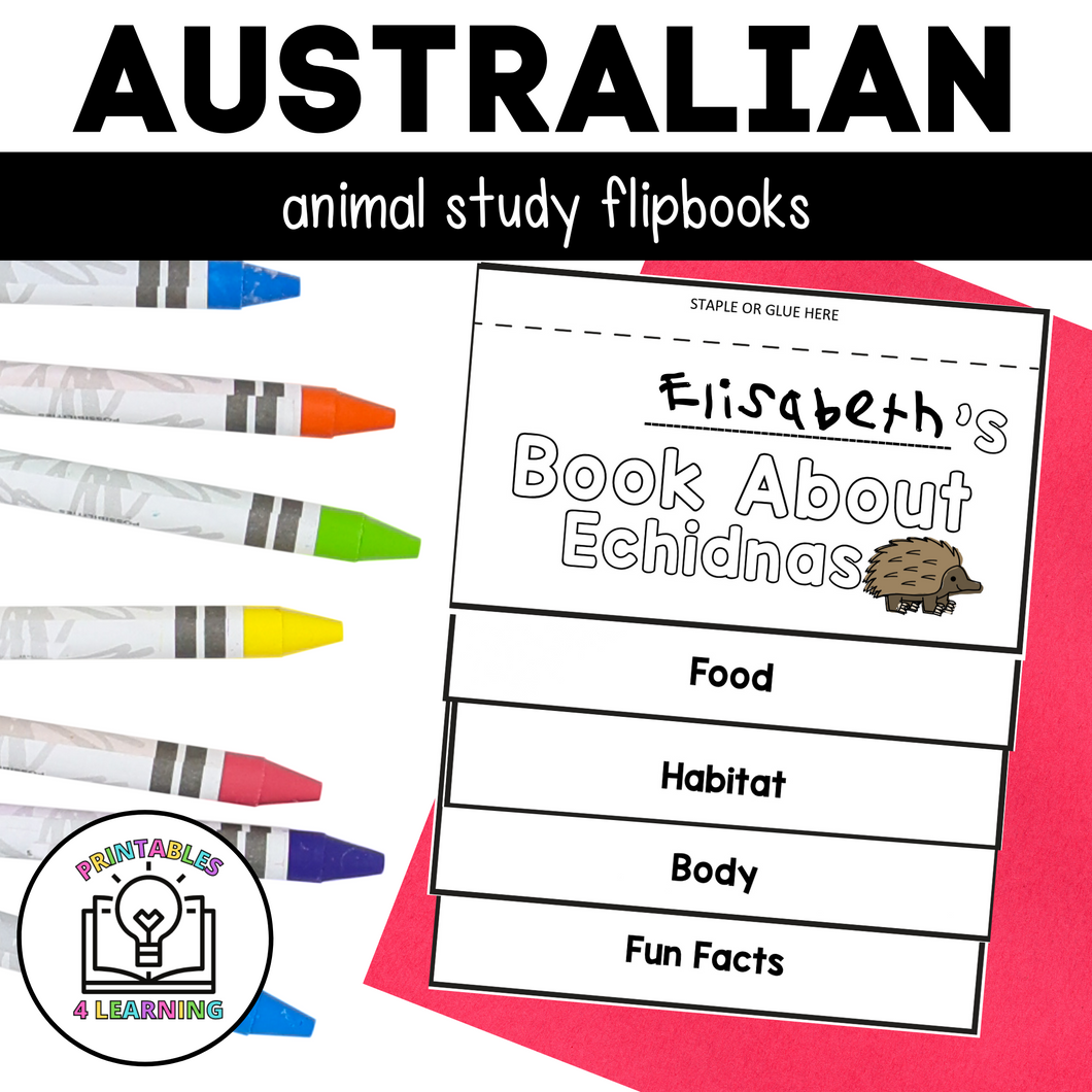 Animal Research Flip Book: Australian Animals