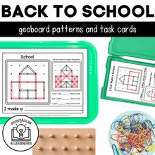 Load image into Gallery viewer, Back to School Geoboards | Task Cards and Full Mat Geoboard Activities
