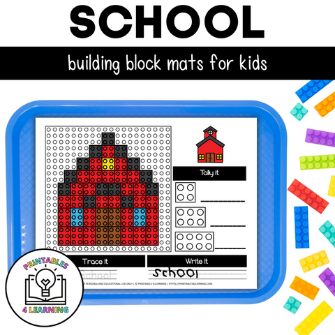 Back to School Building Brick Mats