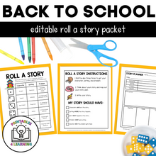 Load image into Gallery viewer, Back to School Editable Roll a Story Writing Prompts Pack
