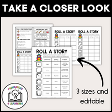 Load image into Gallery viewer, Back to School Editable Roll a Story Writing Prompts Pack
