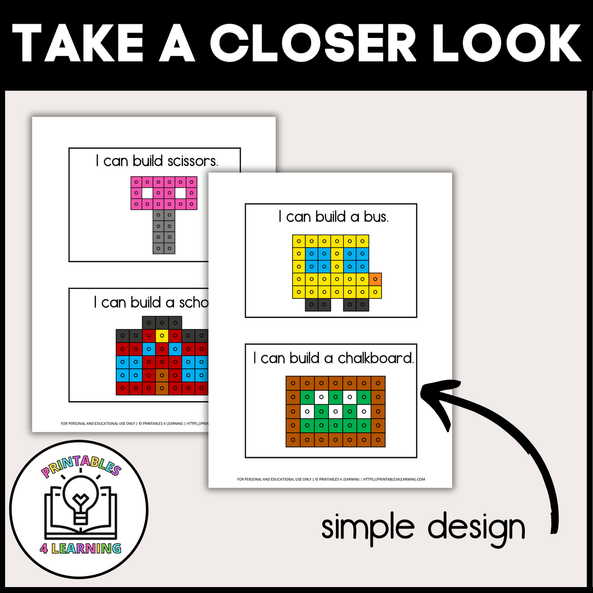 Back to School Snap Cube Task Box – Printables 4 Learning