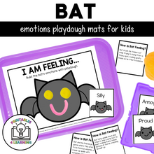 Load image into Gallery viewer, Bat Emotions Playdough Mats - Halloween SEL Activity &amp; Emotion Playdough Mats
