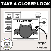 Load image into Gallery viewer, Bat Emotions Playdough Mats - Halloween SEL Activity &amp; Emotion Playdough Mats
