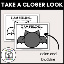 Load image into Gallery viewer, Bat Emotions Playdough Mats - Halloween SEL Activity &amp; Emotion Playdough Mats
