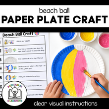 Load image into Gallery viewer, Beach Ball Paper Plate Craft with Visual Instructions
