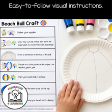 Load image into Gallery viewer, Beach Ball Paper Plate Craft with Visual Instructions
