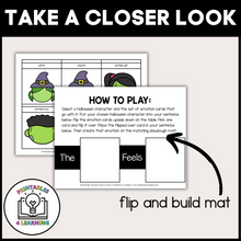 Load image into Gallery viewer, Halloween Build-a-Face Playdough Mats with Emotion Flashcards
