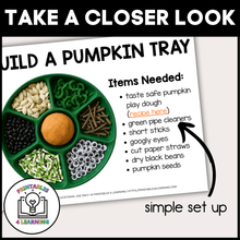 Load image into Gallery viewer, Build a Pumpkin Play Dough Task Cards | Fall Playdough Activity
