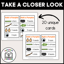 Load image into Gallery viewer, Build a Pumpkin Play Dough Task Cards | Fall Playdough Activity
