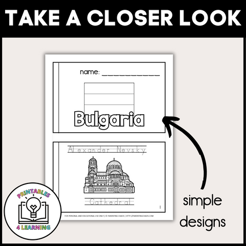 Bulgaria Color and Trace Book for Kids