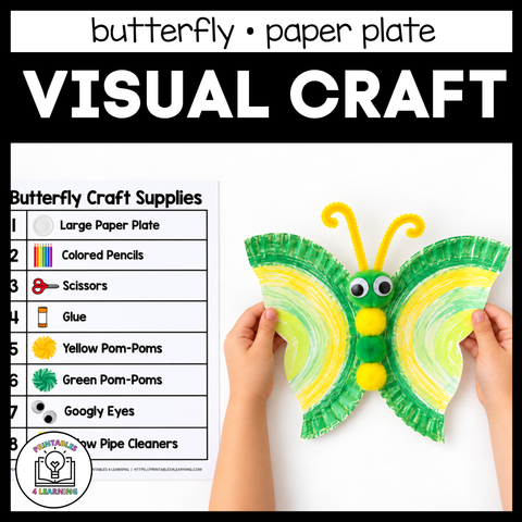Butterfly Paper Plate Craft with Visual Instructions