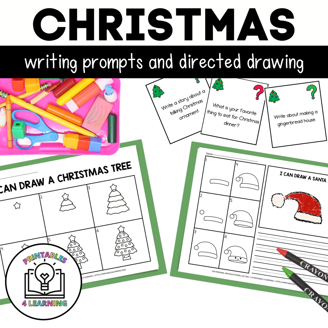 Christmas Writing and Drawing Prompts for Kids