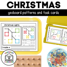 Load image into Gallery viewer, Christmas Geoboards | Task Cards and Full Mat Geoboard Activities
