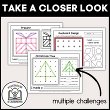 Load image into Gallery viewer, Christmas Geoboards | Task Cards and Full Mat Geoboard Activities
