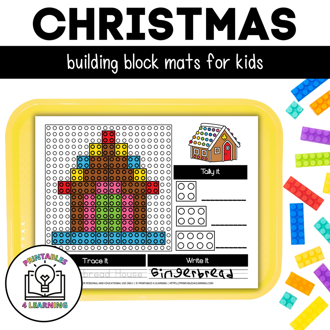 Christmas Building Brick Mats