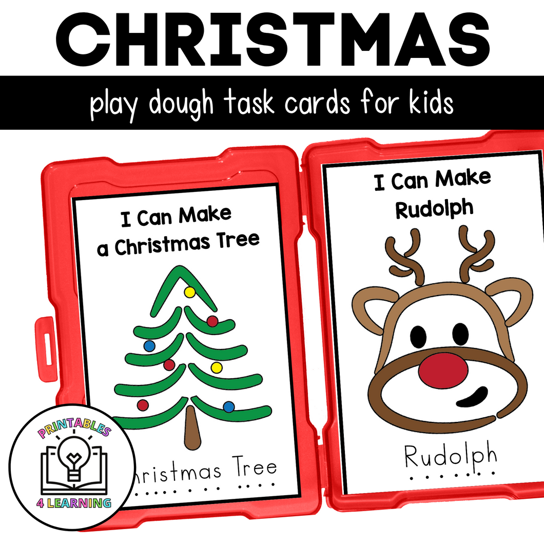 Christmas Playdough Task Cards