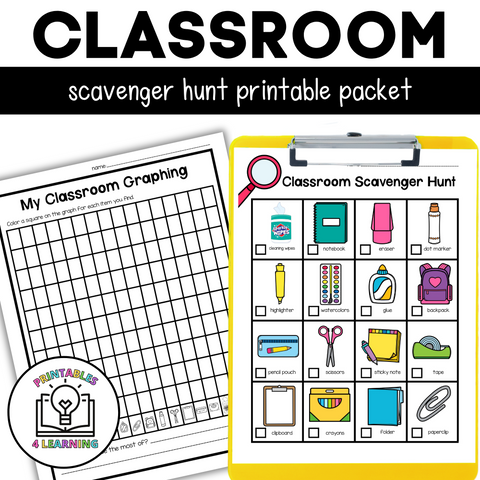 Classroom Scavenger Hunt Packet