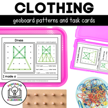 Load image into Gallery viewer, Clothing Geoboards | Task Cards and Full Mat Geoboard Activities
