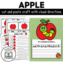 Load image into Gallery viewer, Apple Cut and Paste Craft with Visual Directions
