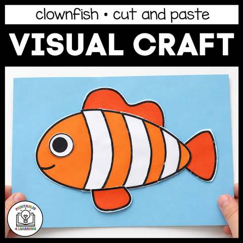 Clownfish Cut and Paste Craft with Visual Directions