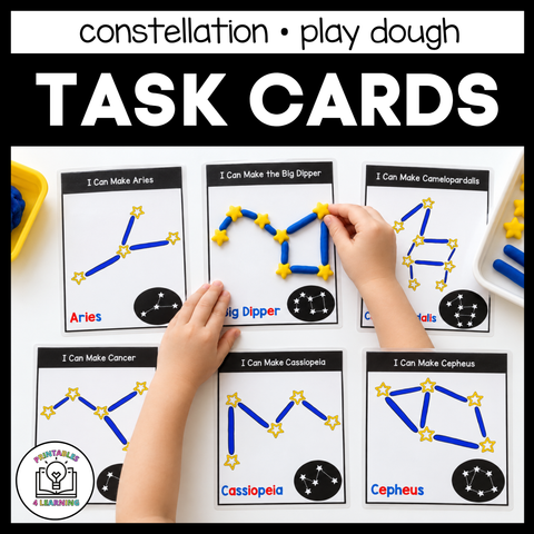 Constellation Playdough Task Cards | Star Constellations Activity