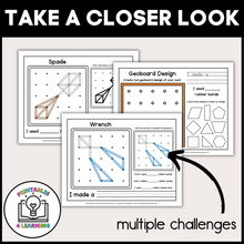 Load image into Gallery viewer, Construction Geoboards | Task Cards and Full Mat Geoboard Activities
