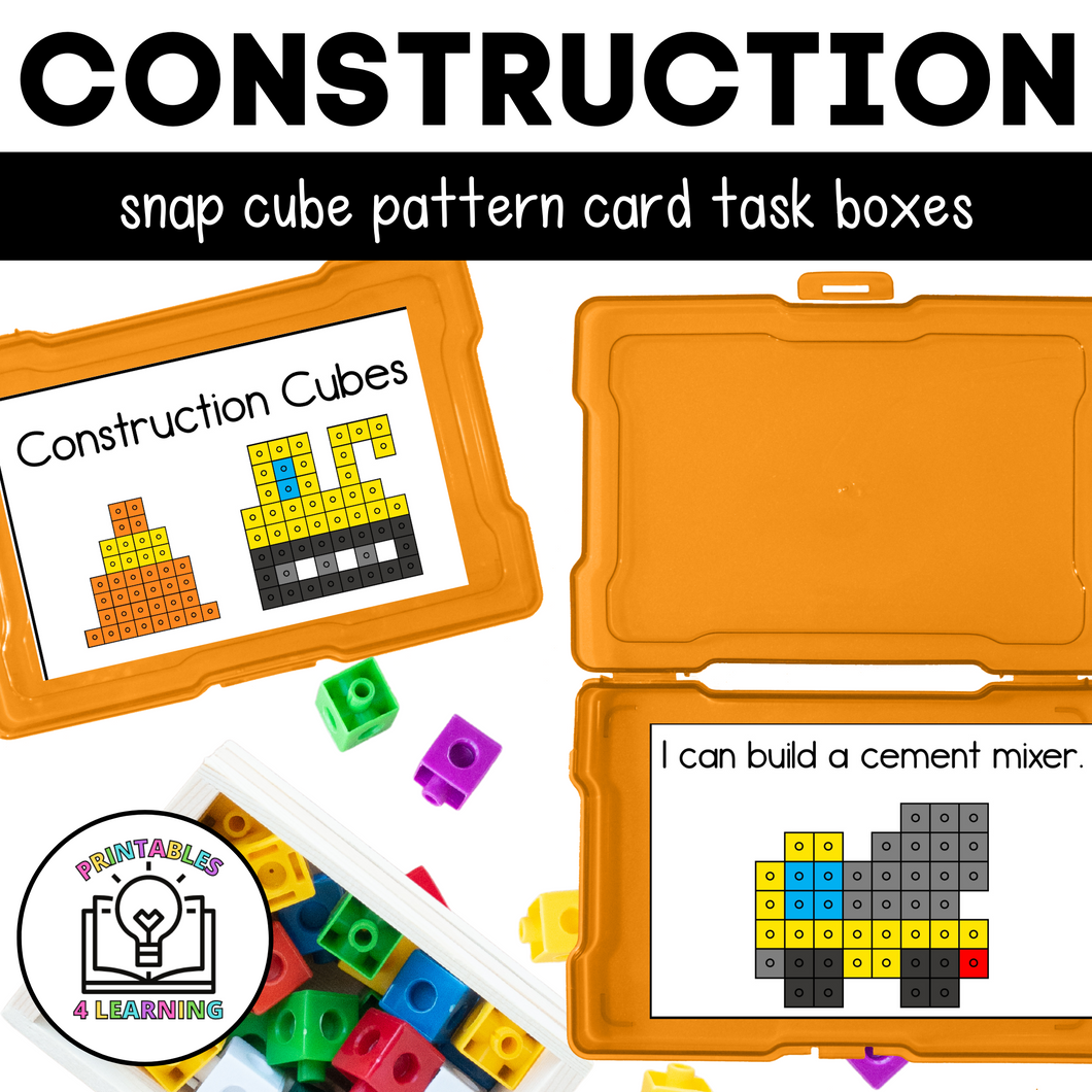 Construction Snap Cube Task Box