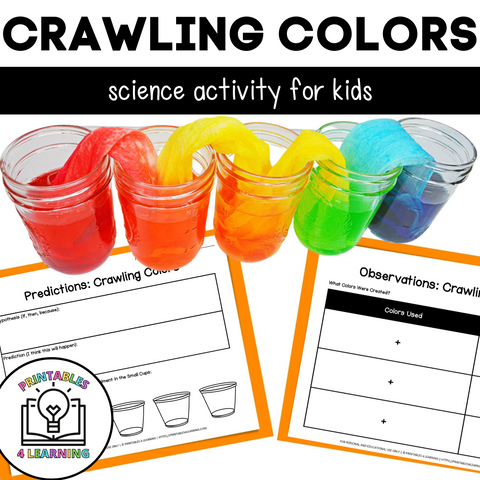 Crawling Colors Science Experiment: Capillary Action Color Mixing