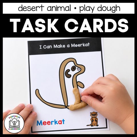 Desert Animal Play Dough Task Cards