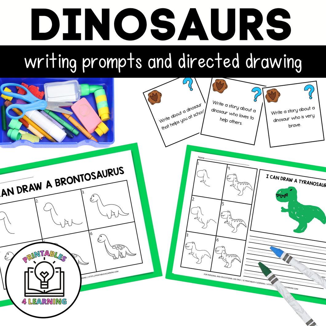 Dinosaur Writing and Drawing Prompts for Kids