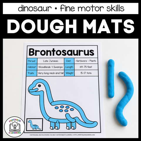 Dinosaur Play Dough Mats