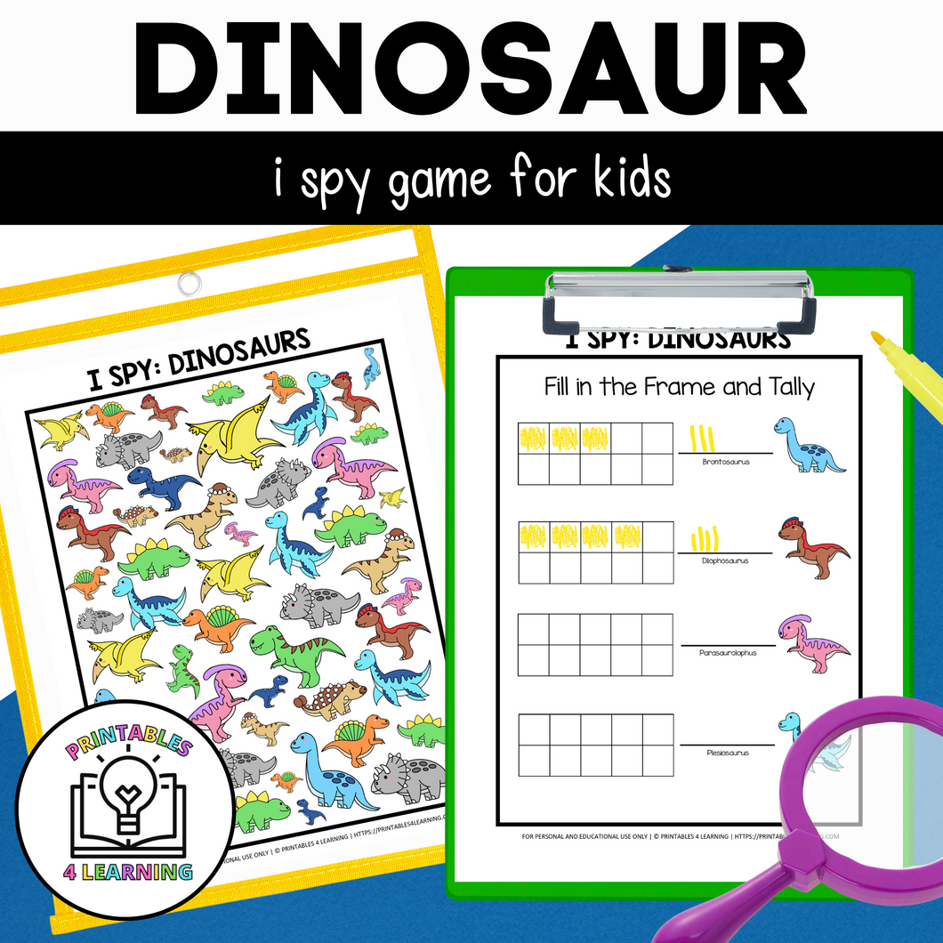 Dinosaur I Spy Packet