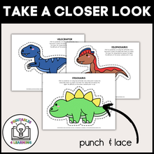 Load image into Gallery viewer, Dinosaur Lacing Cards
